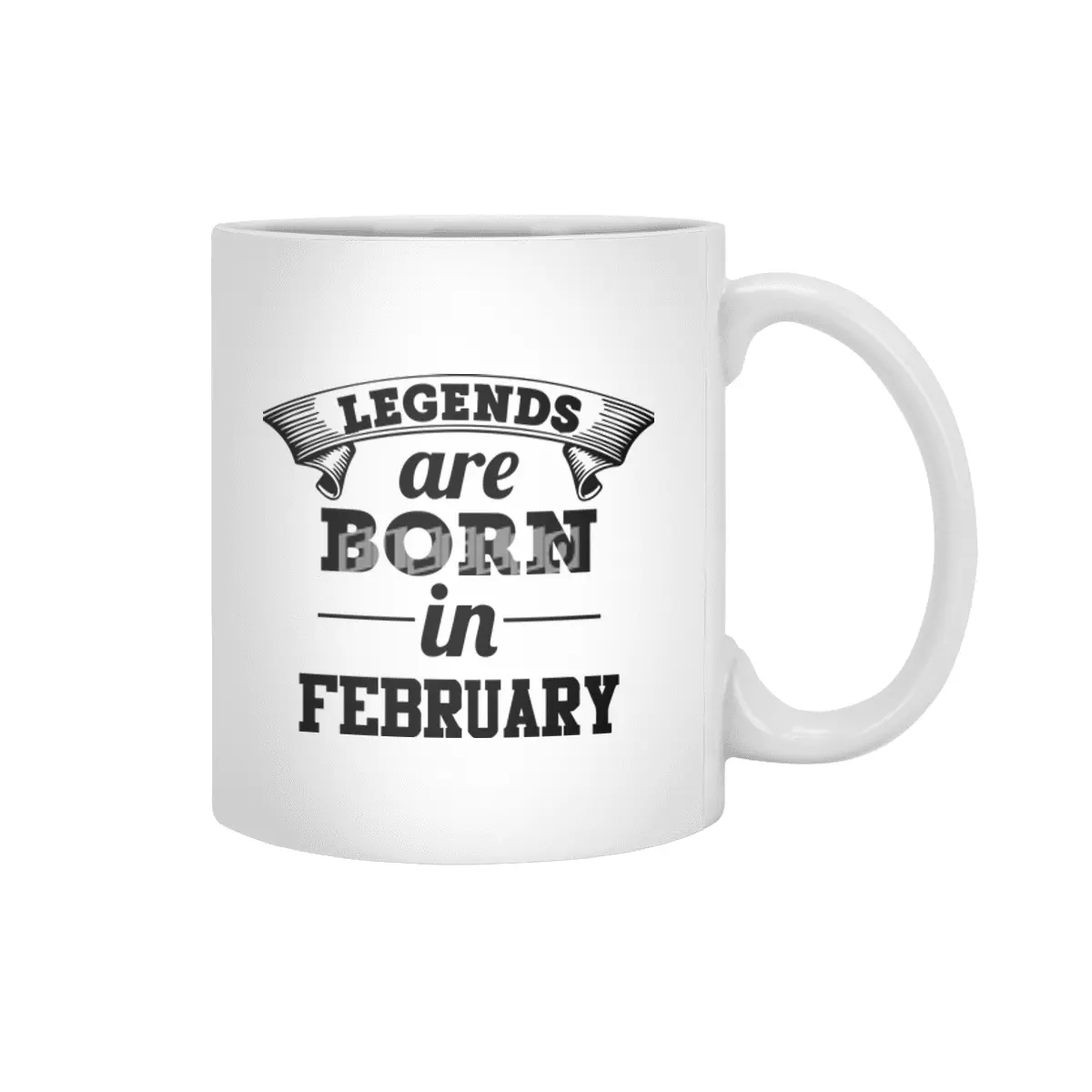 legends are born in february Beyaz Kupa