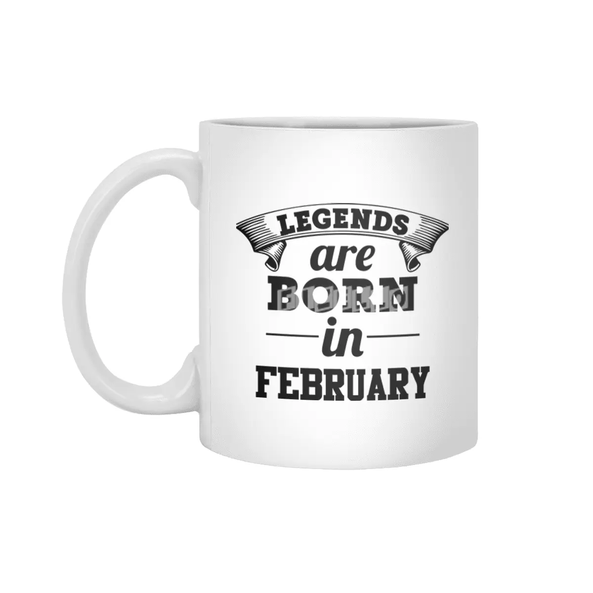 legends are born in february Beyaz Kupa