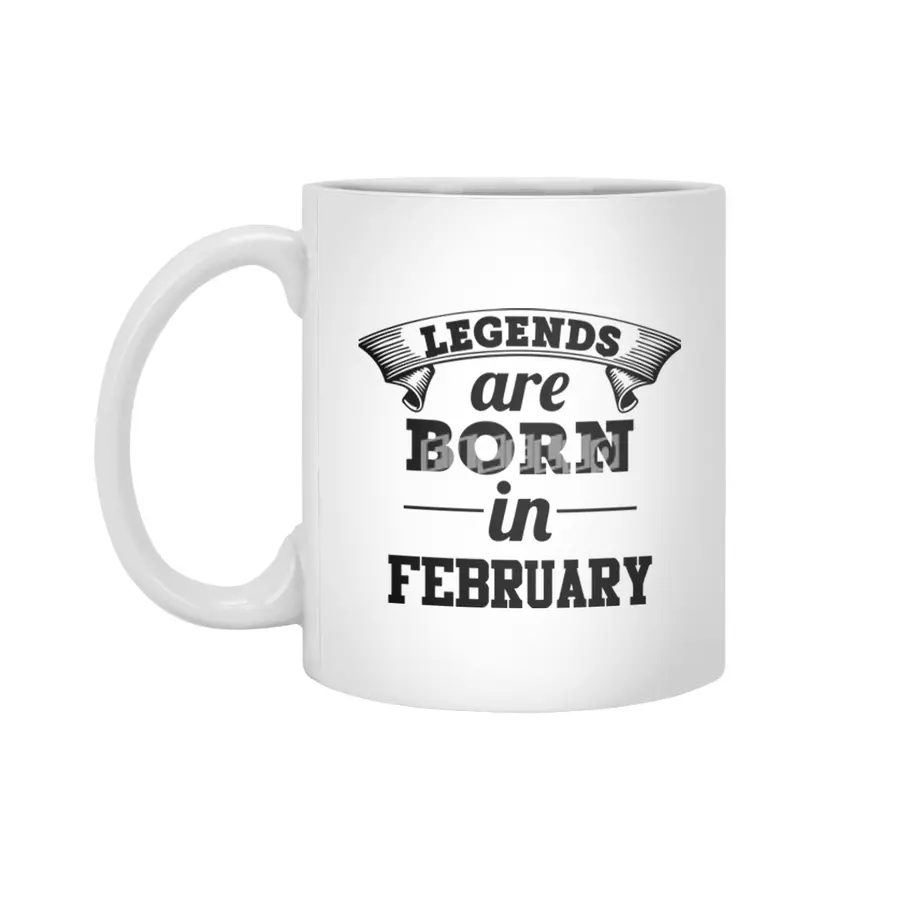 legends are born in february Beyaz Kupa