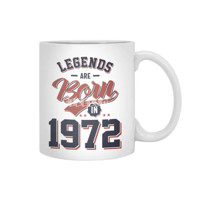 Legends Are Born in 1972 Birthday Gift Beyaz Kupa