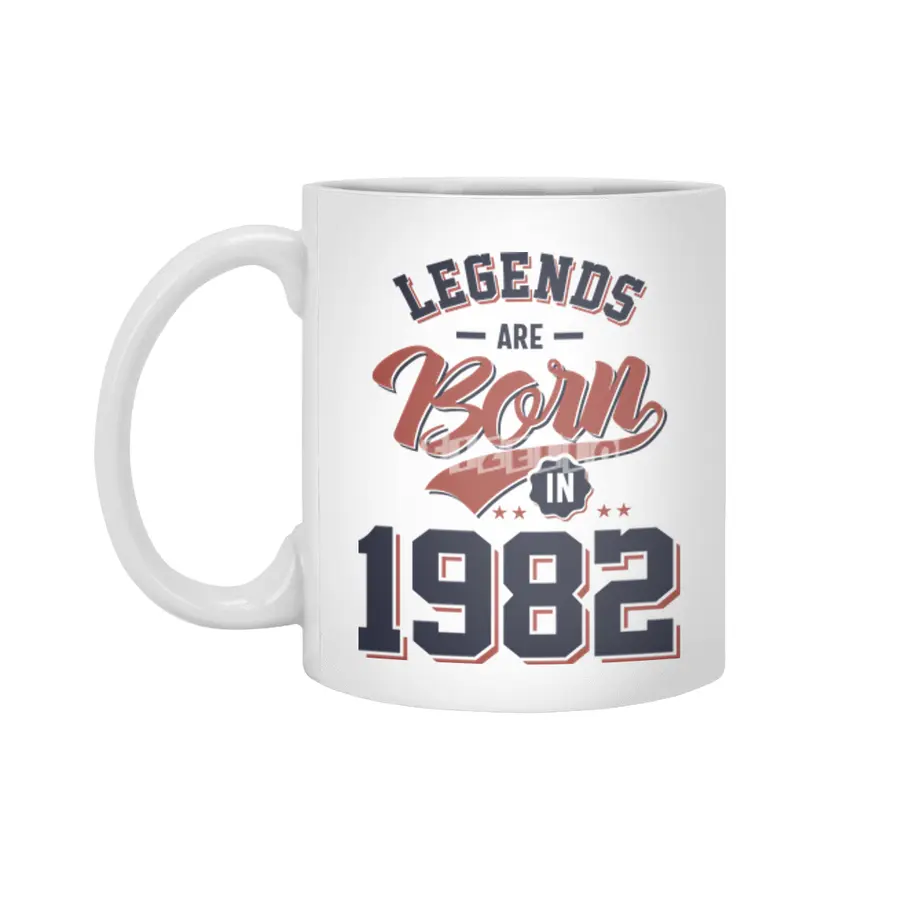 Legends Are Born in 1982 Birthday Gift Beyaz Kupa