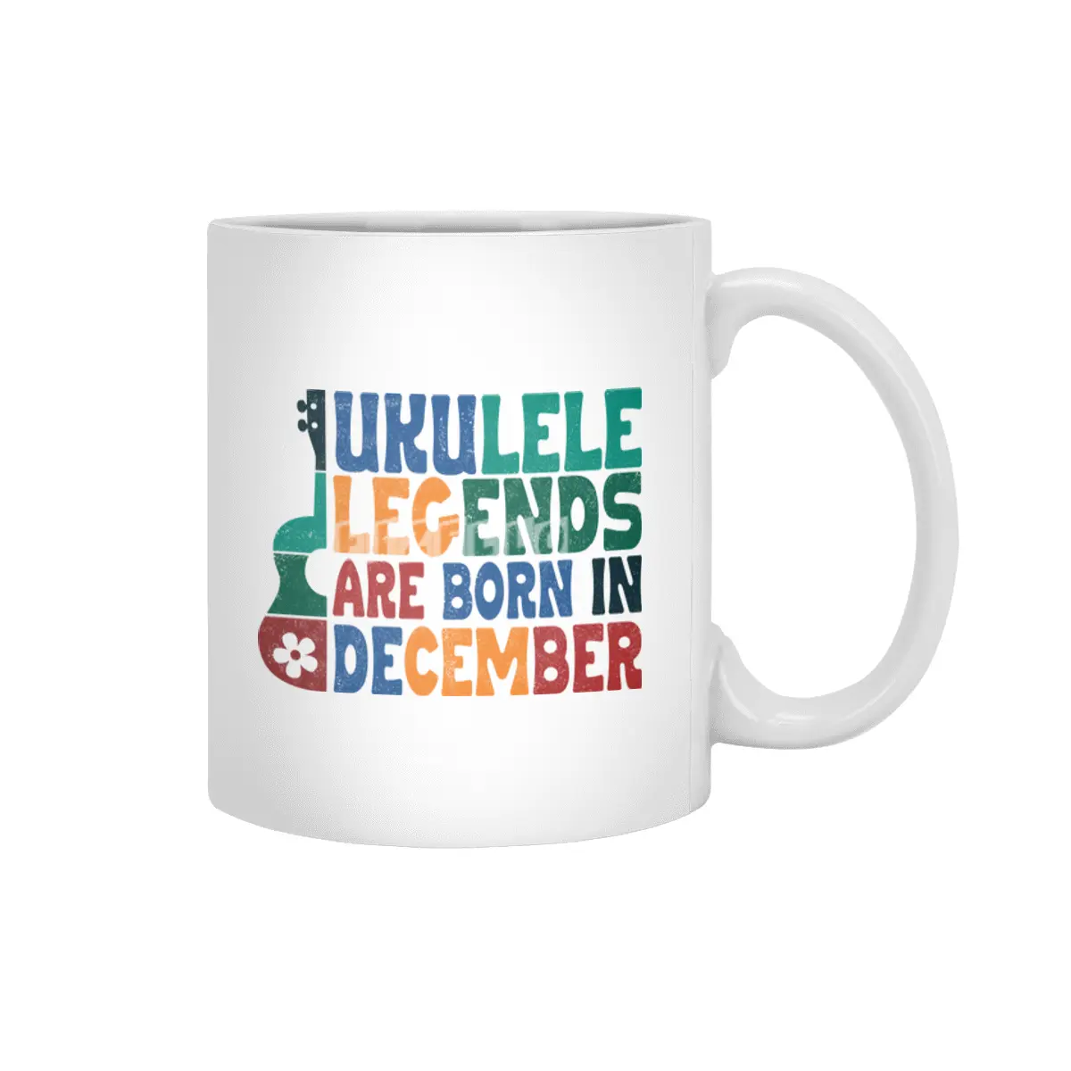 Ukulele Legends are born in December Beyaz Kupa