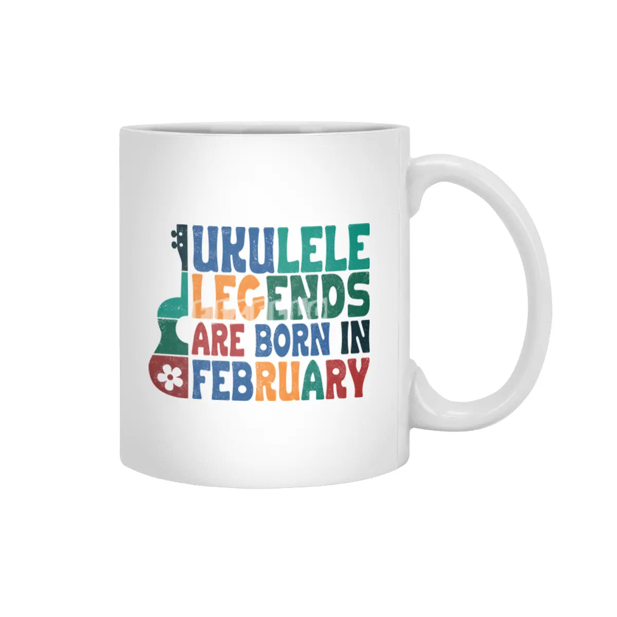 Ukulele Legends are born in February Beyaz Kupa