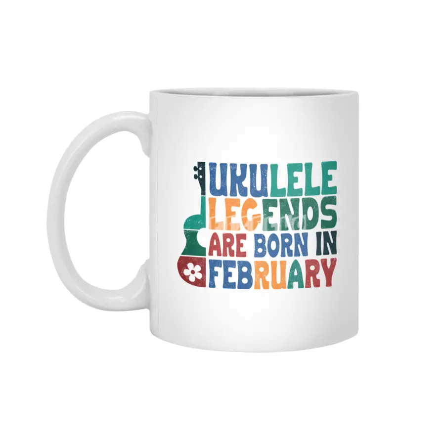 Ukulele Legends are born in February Beyaz Kupa