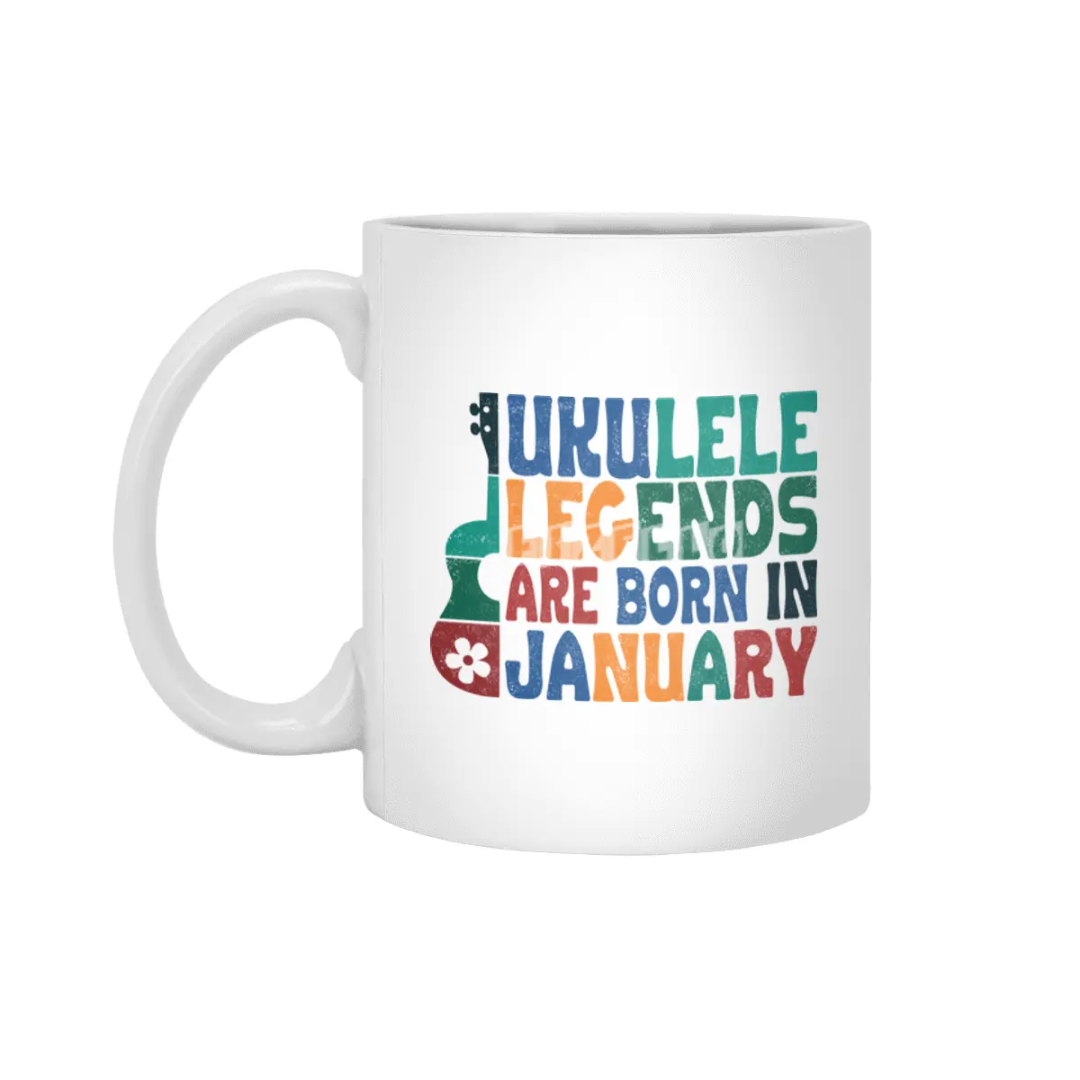 Ukulele Legends are born in January Beyaz Kupa