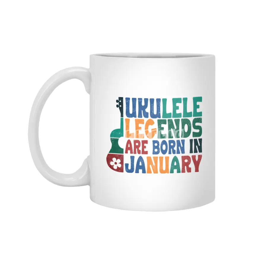 Ukulele Legends are born in January Beyaz Kupa