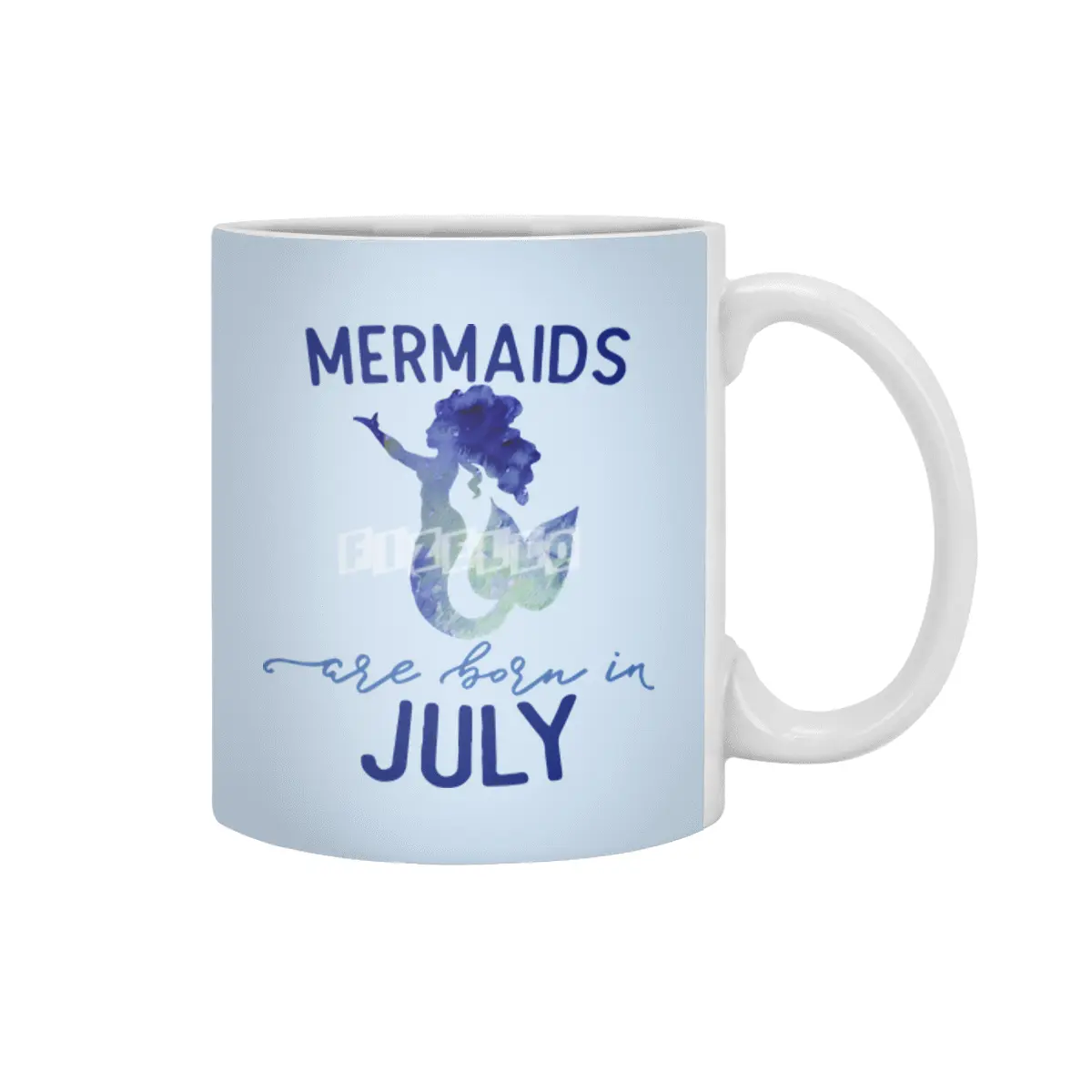 Mermaids are born in July Beyaz Kupa
