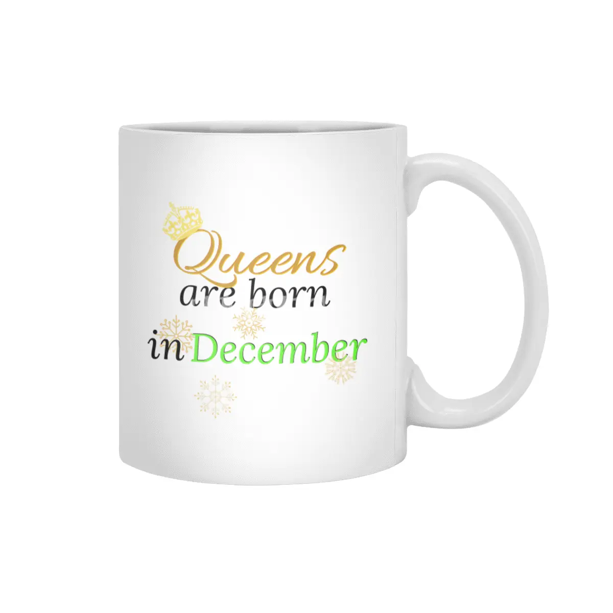 Queens Are Born in December Beyaz Kupa