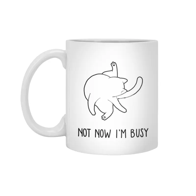 BUSYCAT Beyaz Kupa