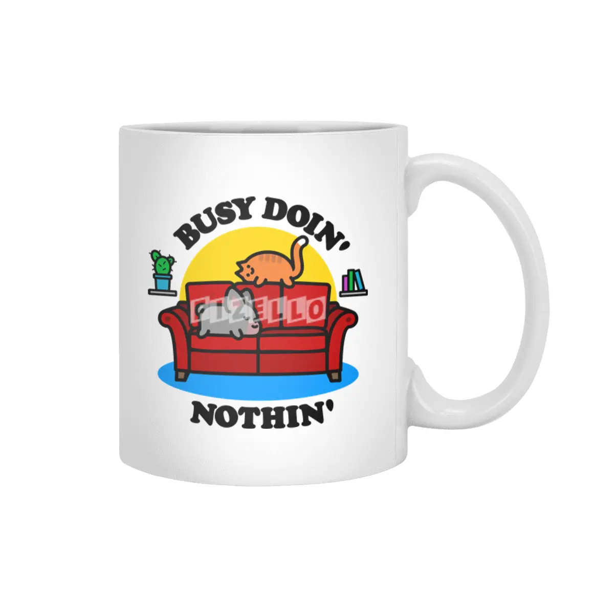 Busy Doin' Nothin' Beyaz Kupa