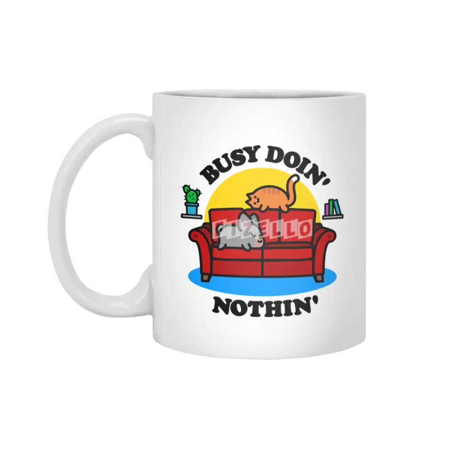 Busy Doin' Nothin' Beyaz Kupa