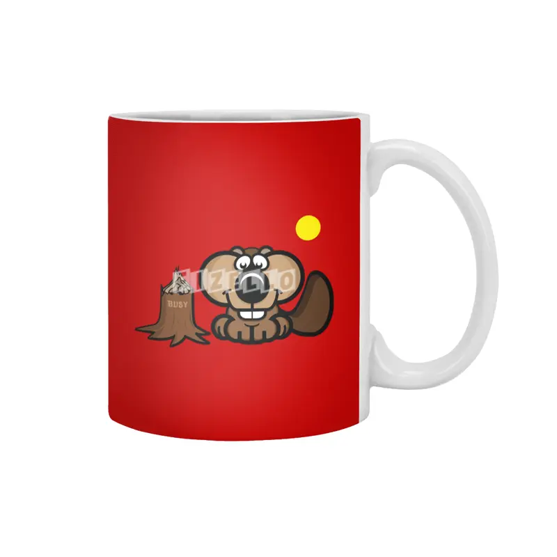 Busy Beaver Beyaz Kupa