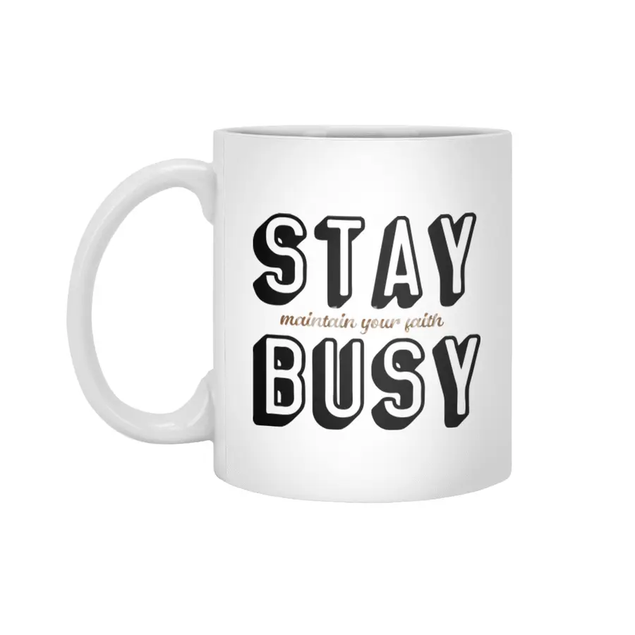 Stay Busy Beyaz Kupa