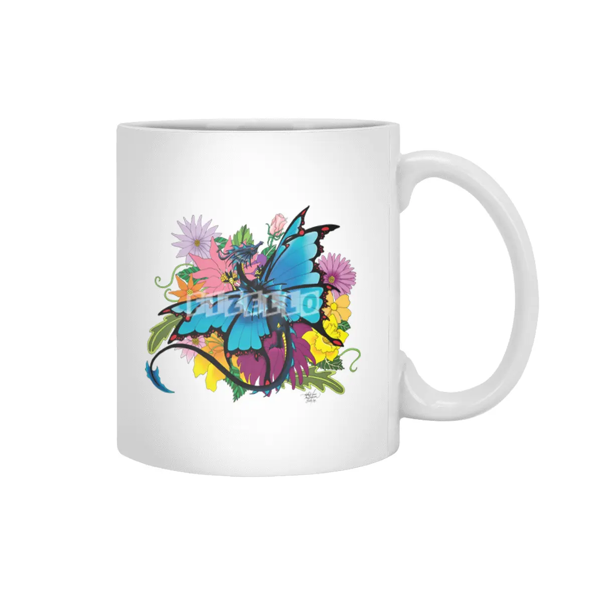 Dragon Butterfly Beyaz Kupa