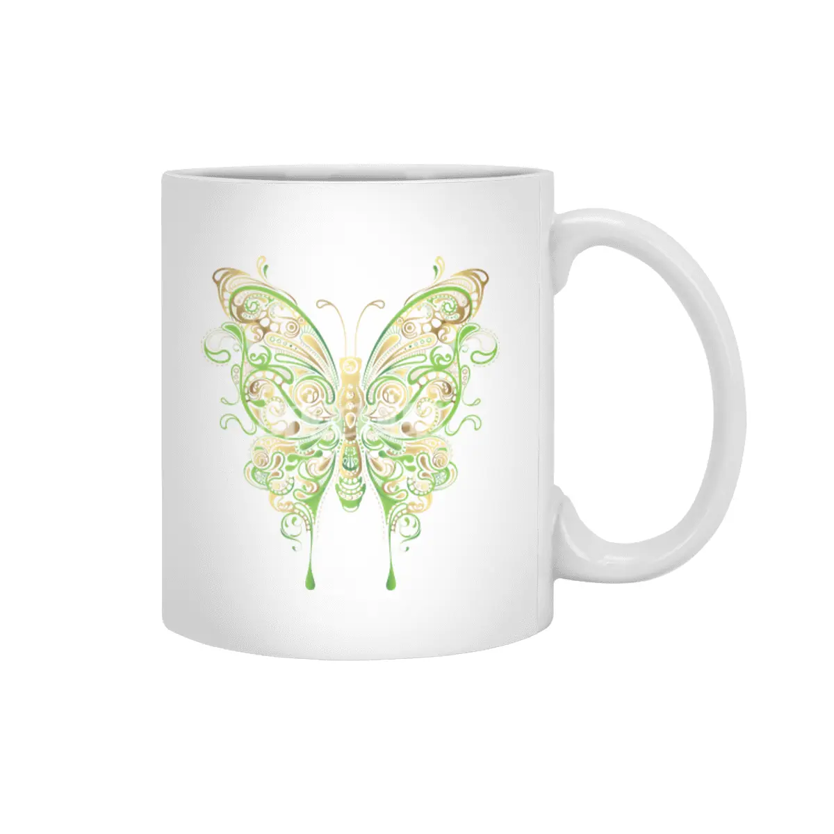 Ornamental Butterfly Beyaz Kupa