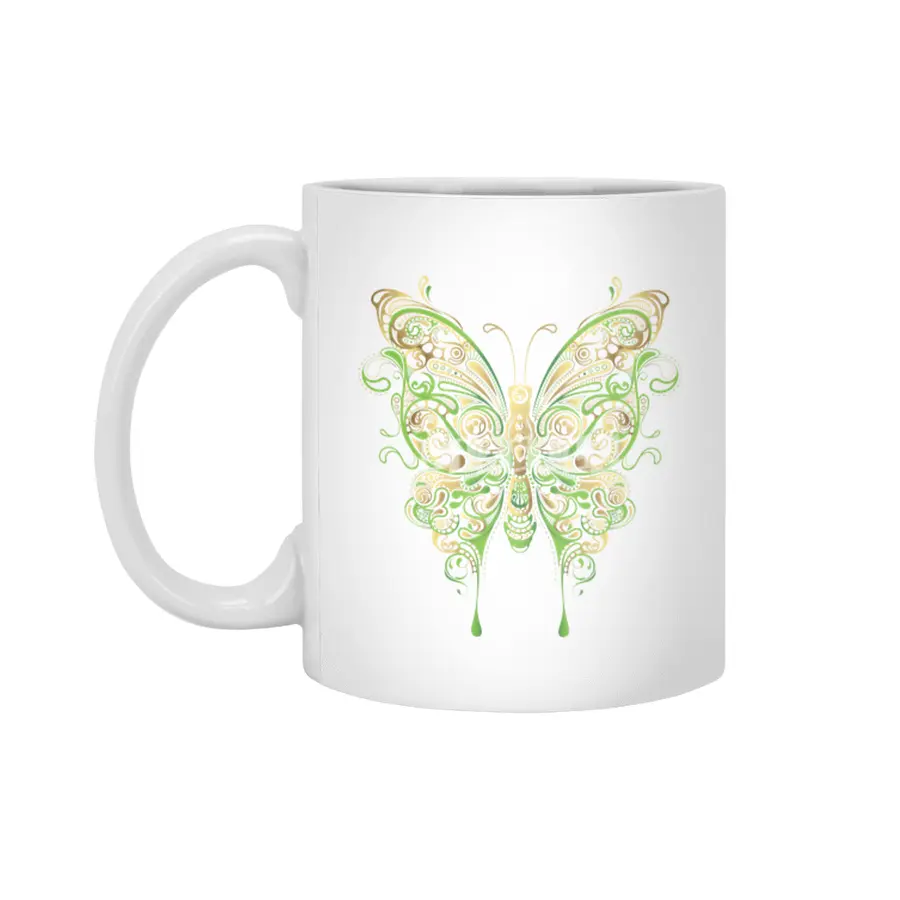 Ornamental Butterfly Beyaz Kupa