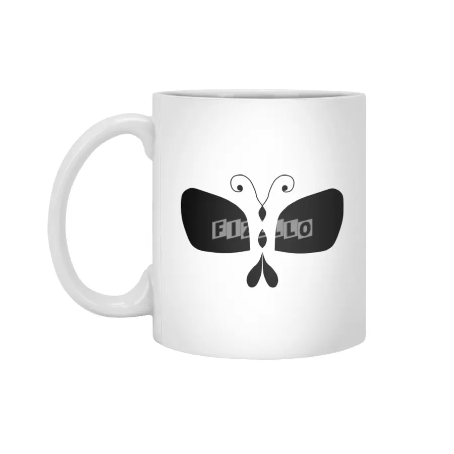 Butterfly Skull Beyaz Kupa