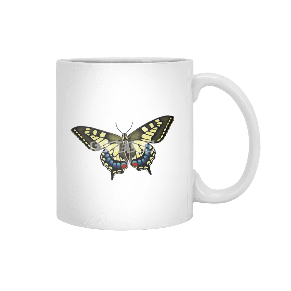 Tiger Swallowtail Butterfly Beyaz Kupa