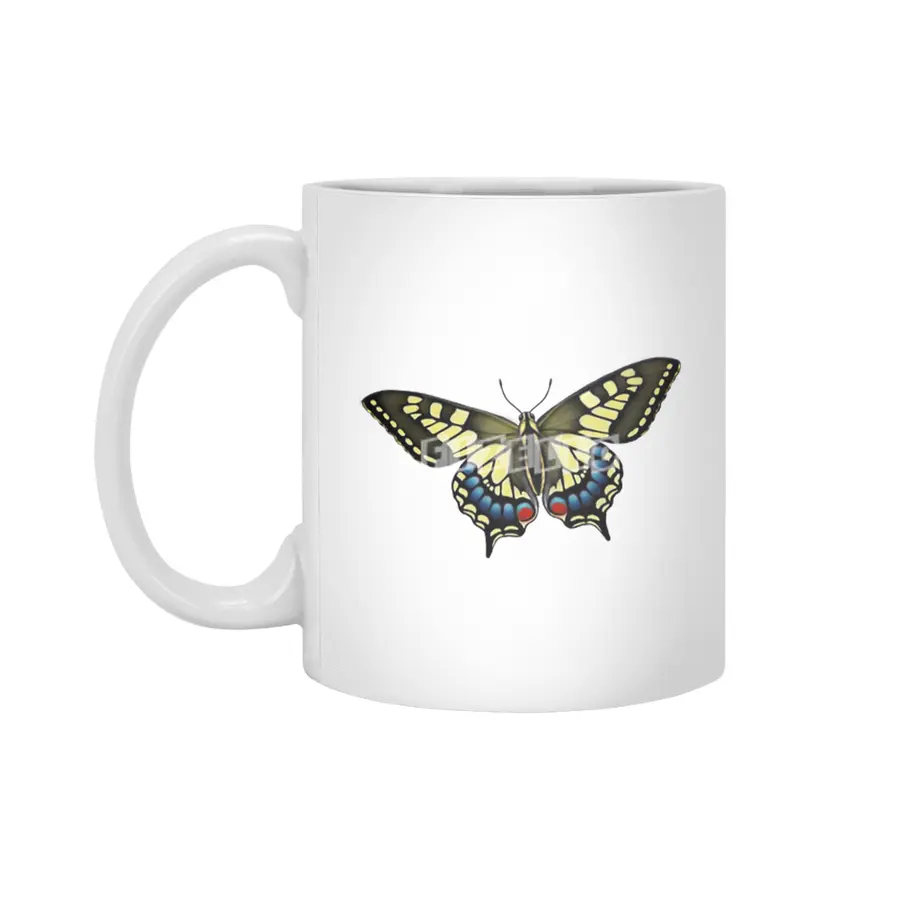 Tiger Swallowtail Butterfly Beyaz Kupa