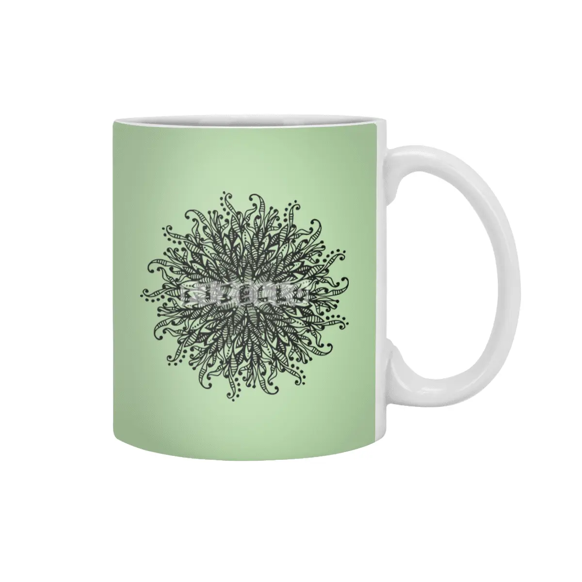 Decorative Mandala Graphic Print Design GC-005 Beyaz Kupa