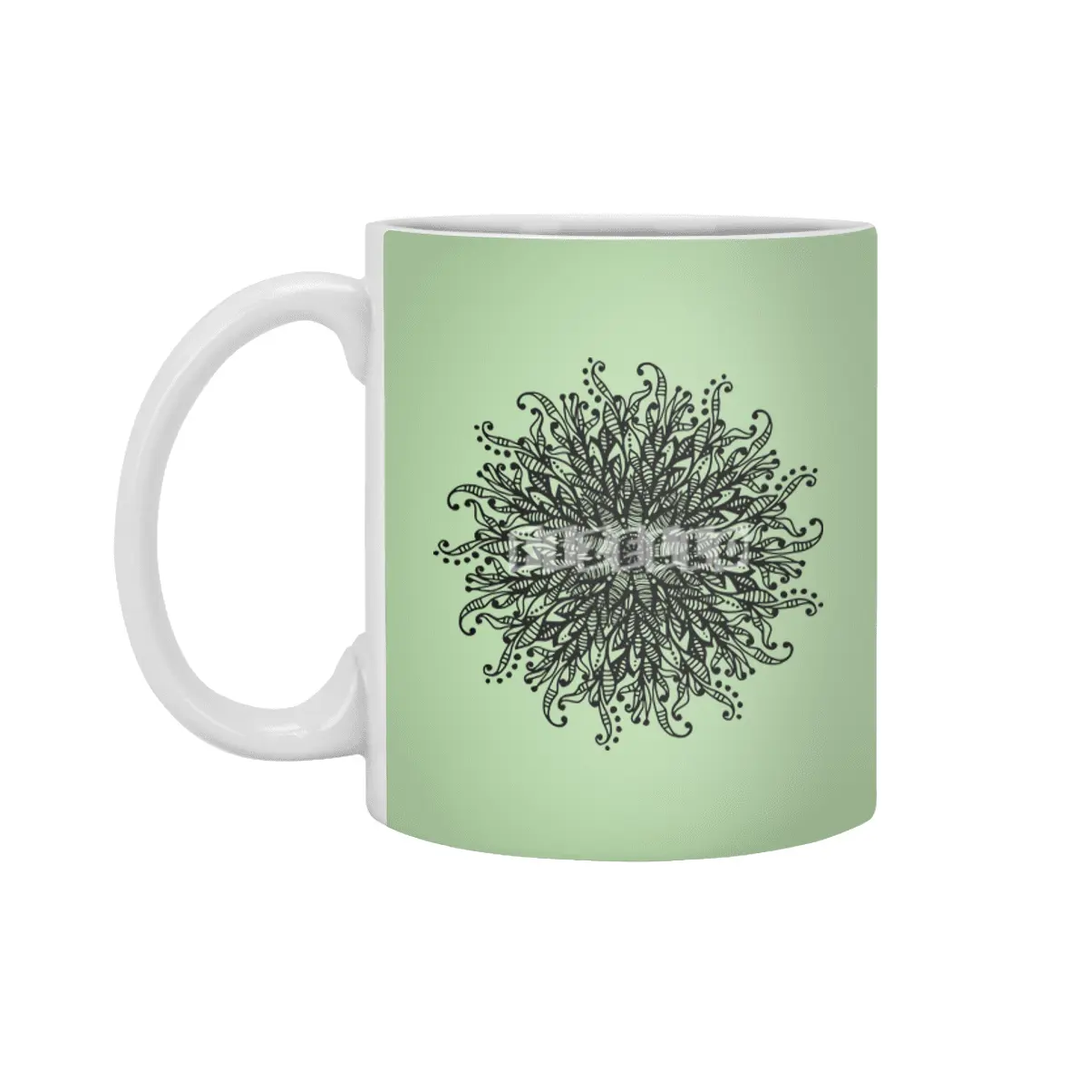 Decorative Mandala Graphic Print Design GC-005 Beyaz Kupa