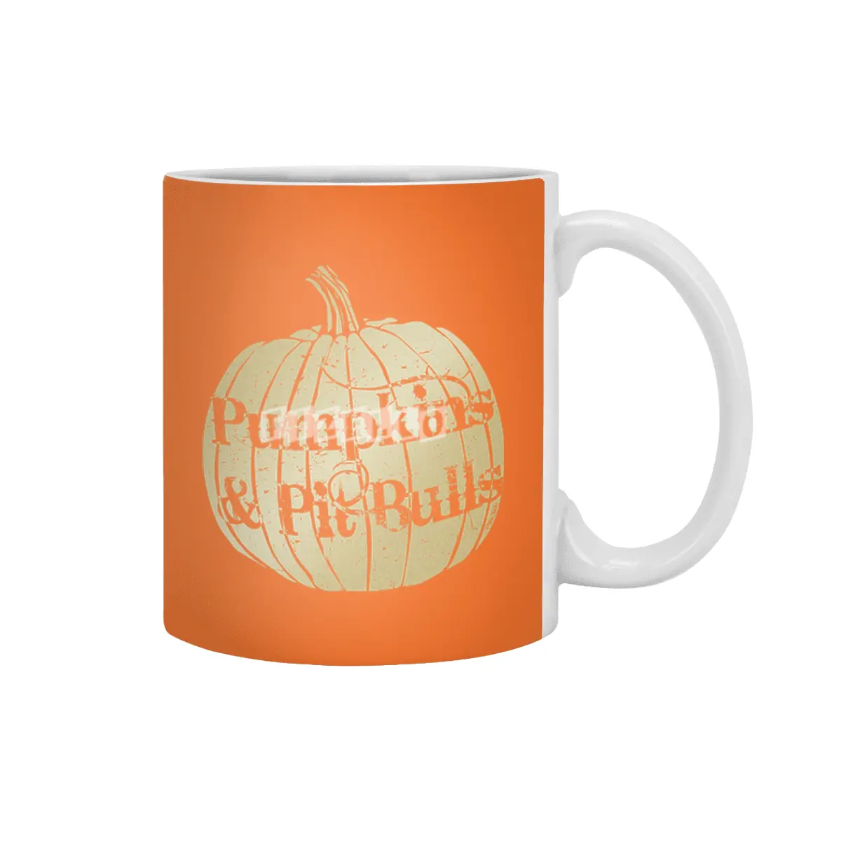 Pumpkins & Pit Bulls Beyaz Kupa