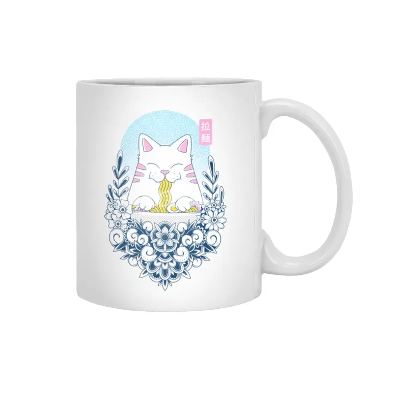 Ramen Cat Beyaz Kupa