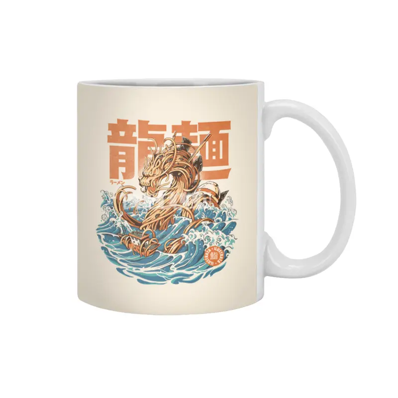 Great Ramen Dragon off Kanagawa Beyaz Kupa