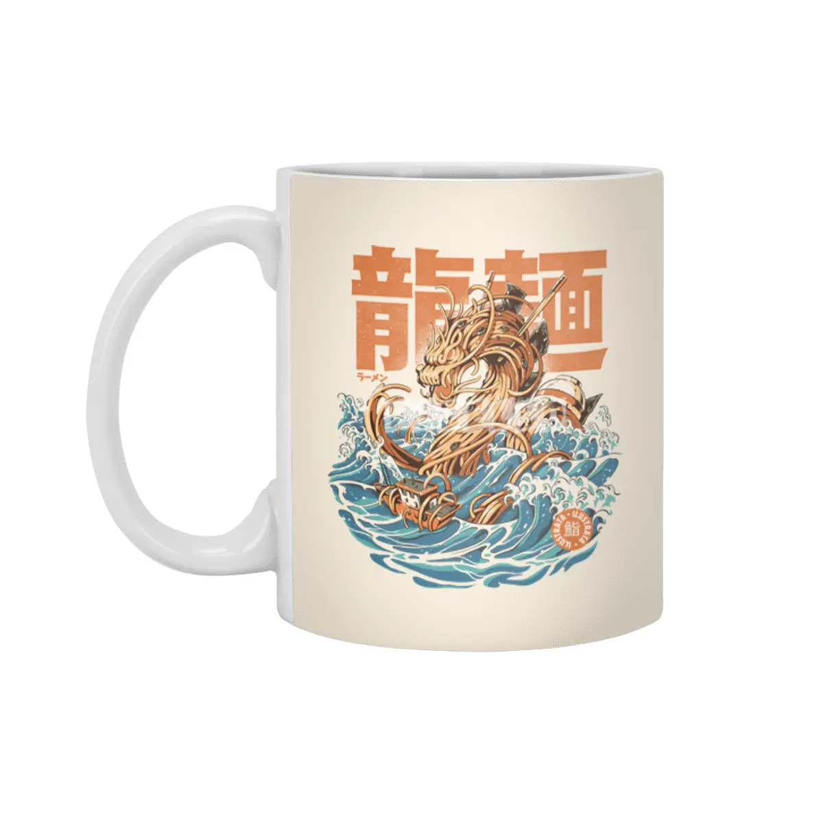 Great Ramen Dragon off Kanagawa Beyaz Kupa