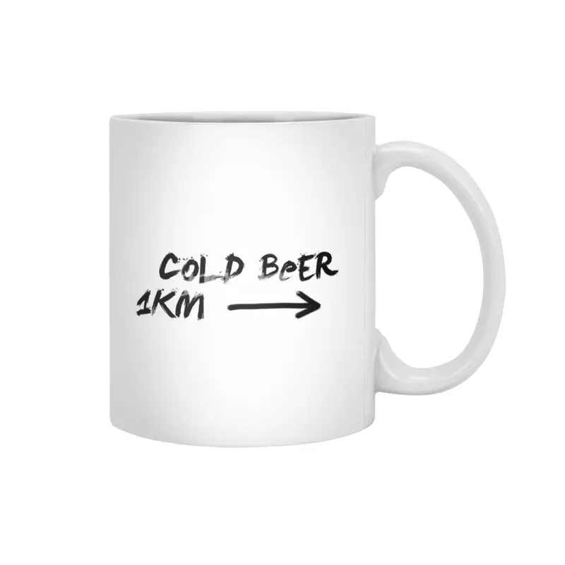 Cold beer 1km Beyaz Kupa