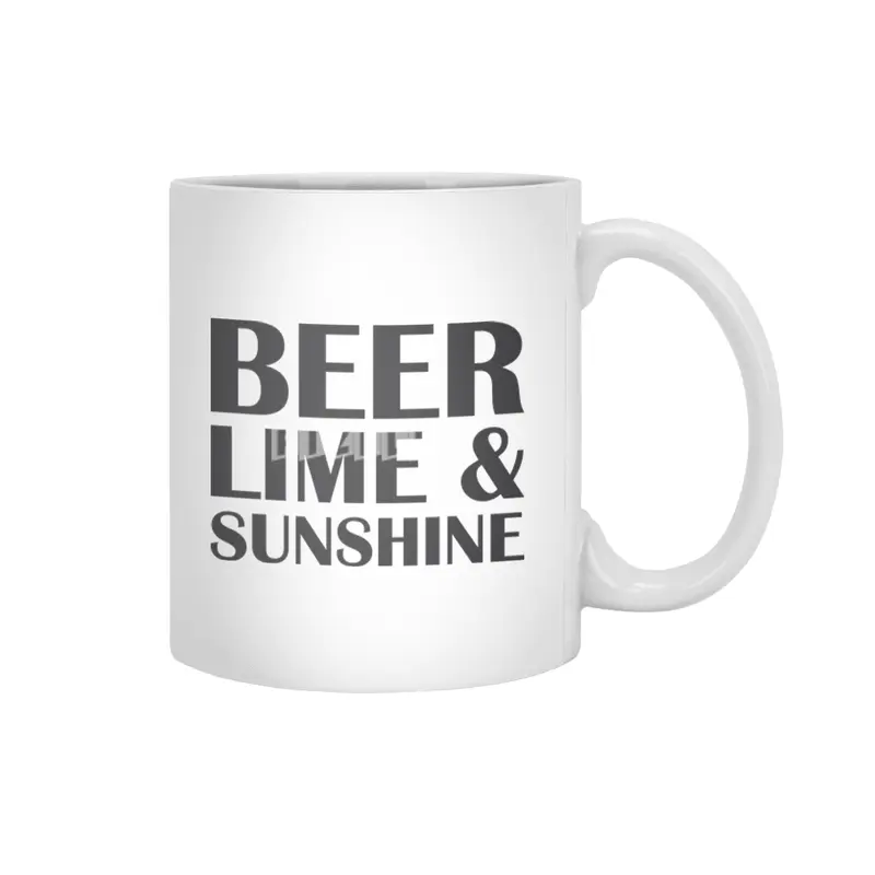Beer Lime & Sunshine Beyaz Kupa