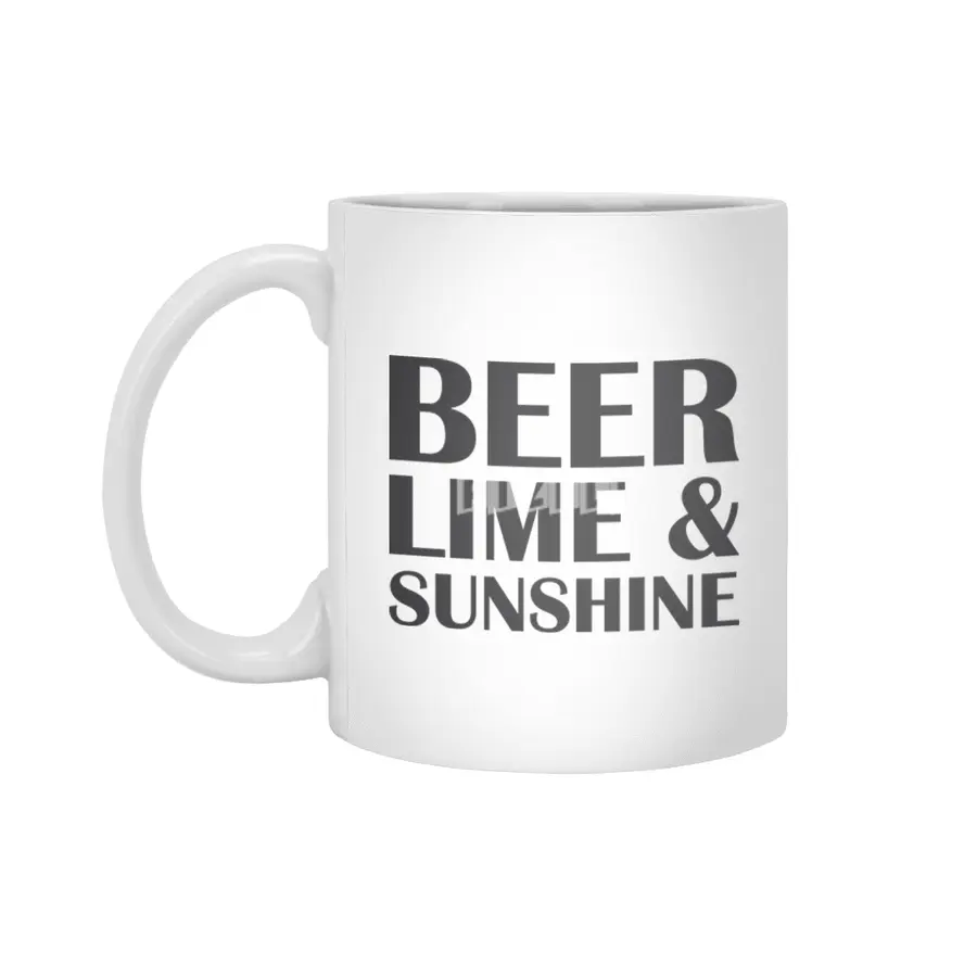 Beer Lime & Sunshine Beyaz Kupa