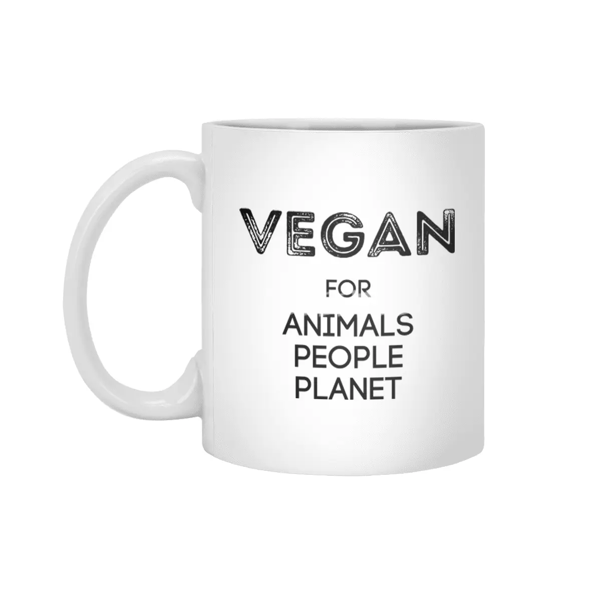 VEGAN FOR ANIMALS PEOPLE PLANET Beyaz Kupa