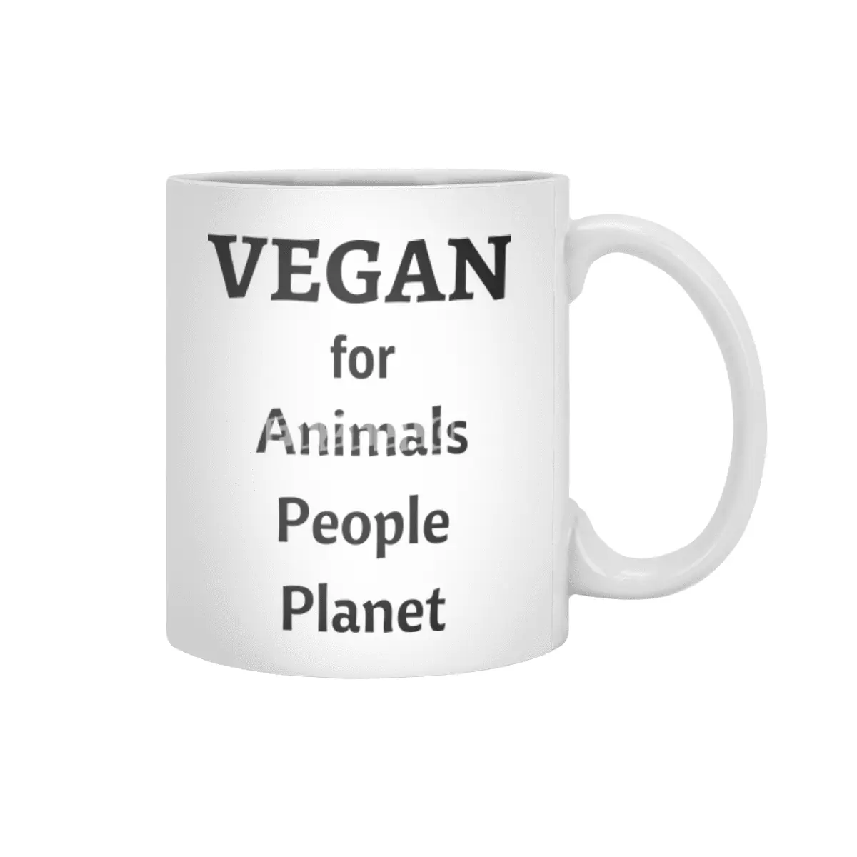 VEGAN for Animals People Planet Beyaz Kupa