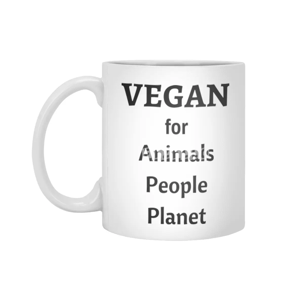 VEGAN for Animals People Planet Beyaz Kupa