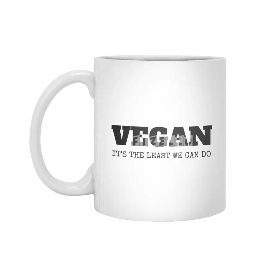 VEGAN IT'S THE LEAST WE CAN DO Beyaz Kupa