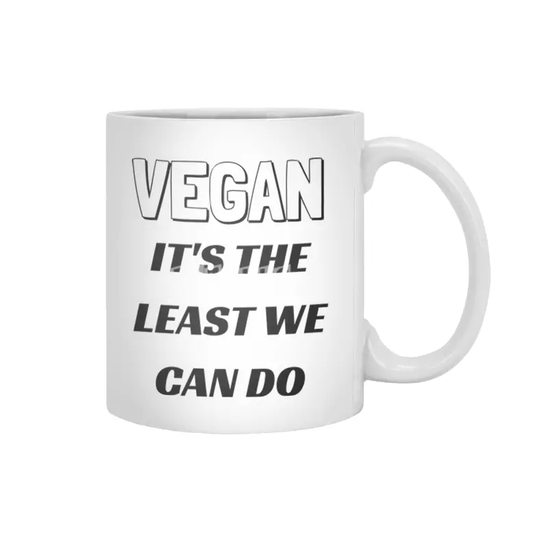 VEGAN IT'S THE LEAST WE CAN DO Beyaz Kupa