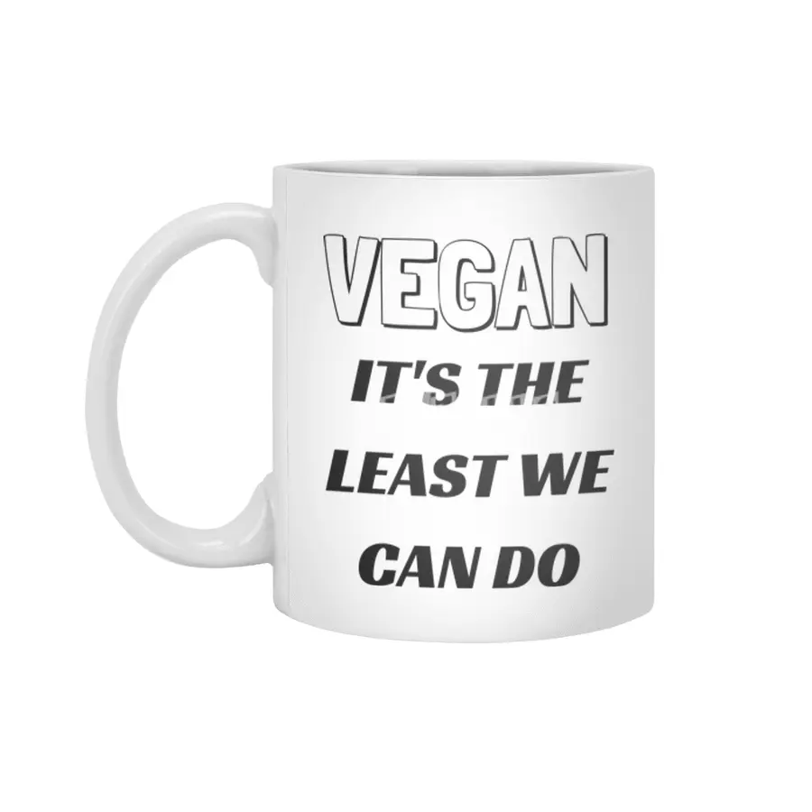 VEGAN IT'S THE LEAST WE CAN DO Beyaz Kupa