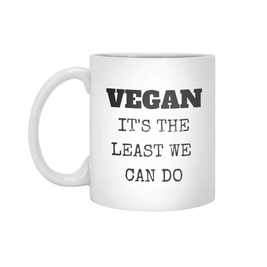 VEGAN IT'S THE LEAST WE CAN DO Beyaz Kupa