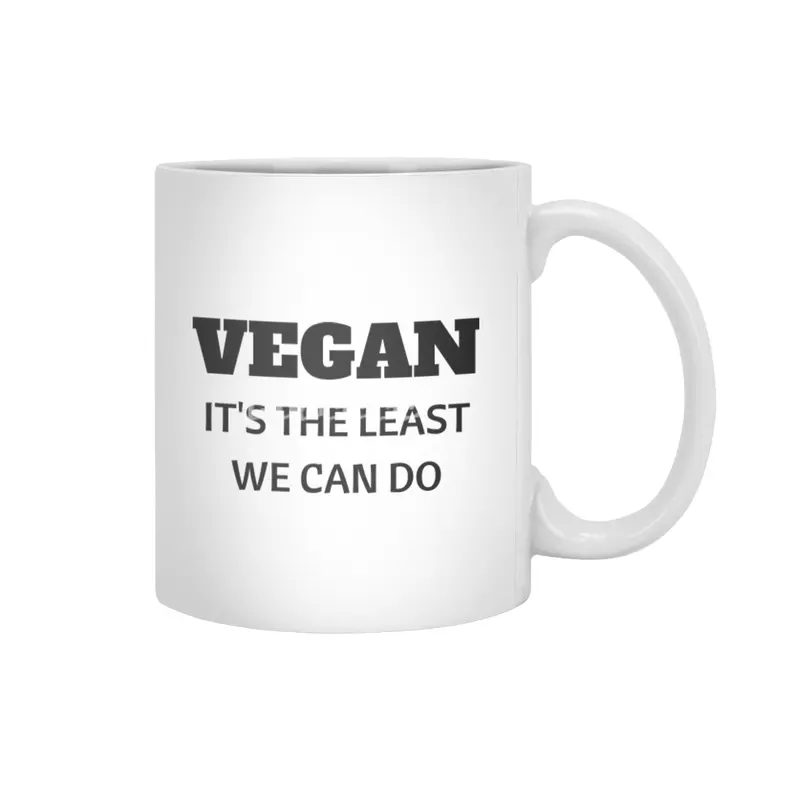 VEGAN IT'S THE LEAST WE CAN DO Beyaz Kupa