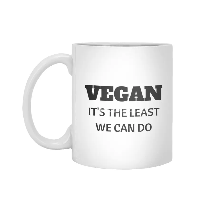 VEGAN IT'S THE LEAST WE CAN DO Beyaz Kupa