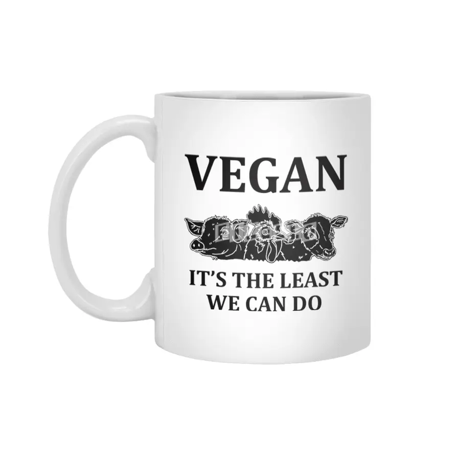 VEGAN IT'S THE LEAST WE CAN DO Beyaz Kupa