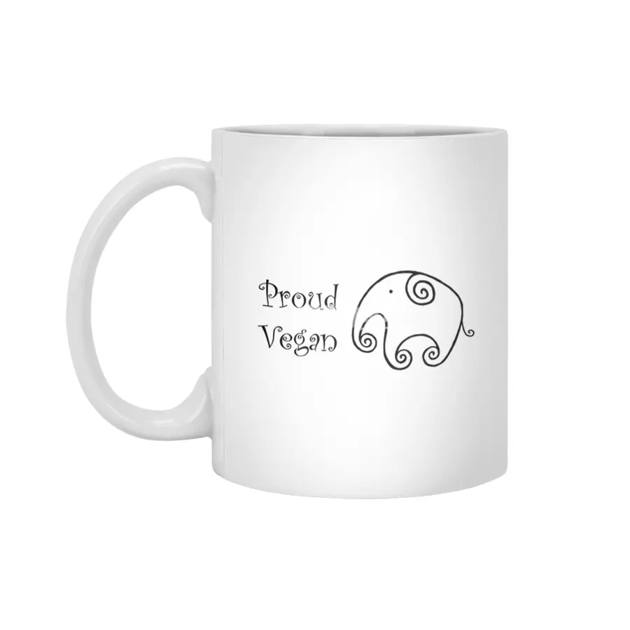 Proud Vegan (elephant) Beyaz Kupa