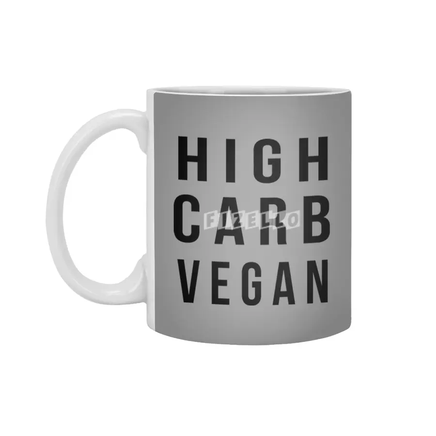 High Carb Vegan Beyaz Kupa