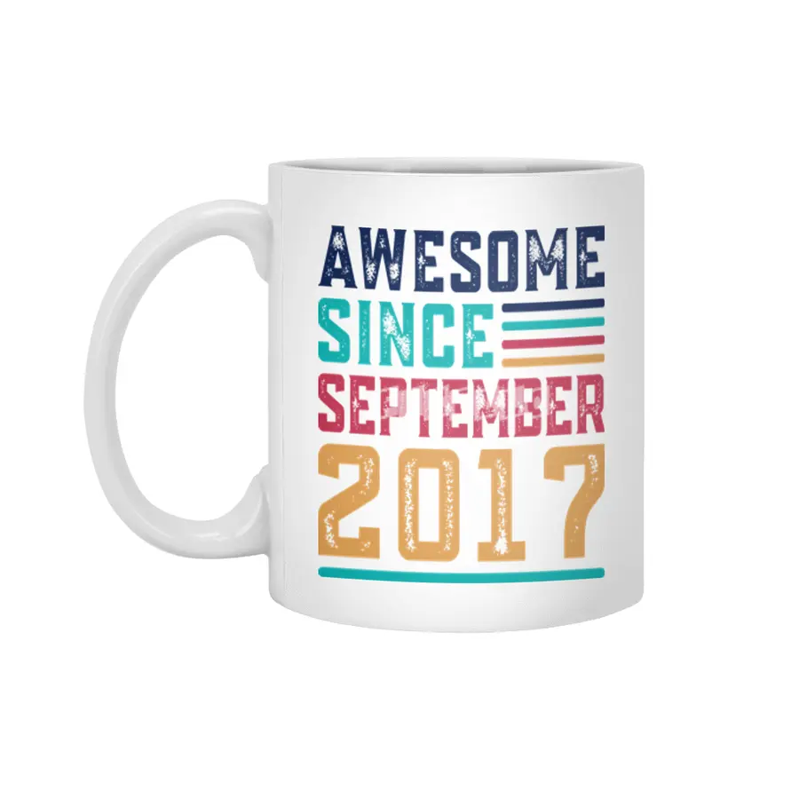 Awesome Since September 2017 Beyaz Kupa