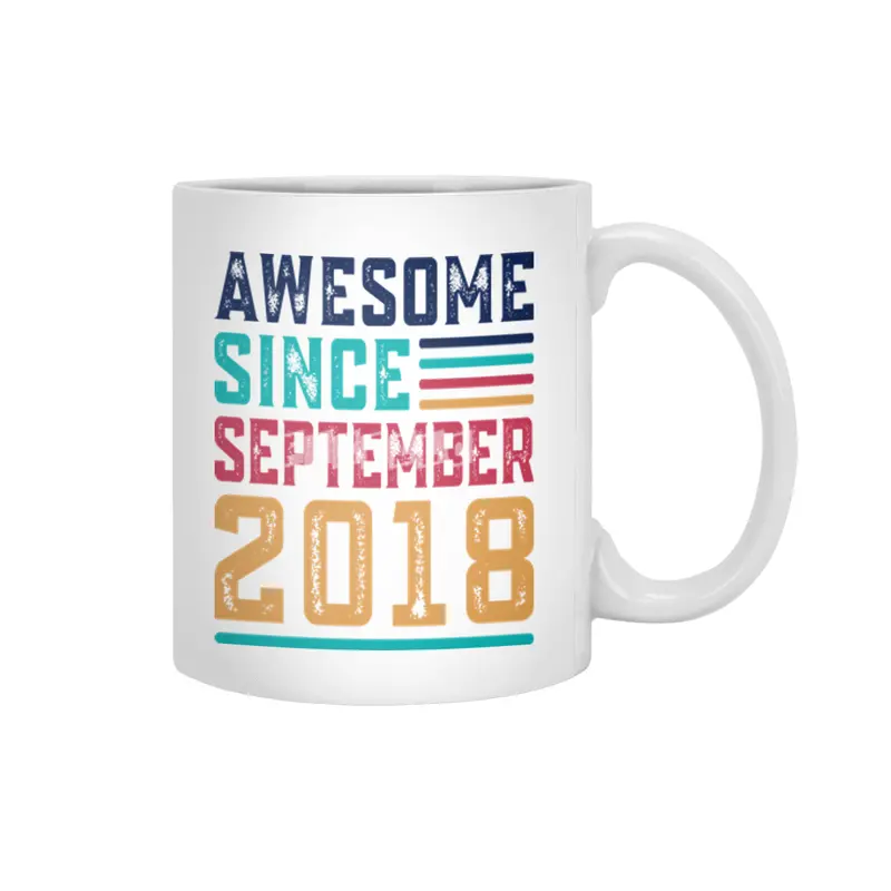 Awesome Since September 2018 Beyaz Kupa