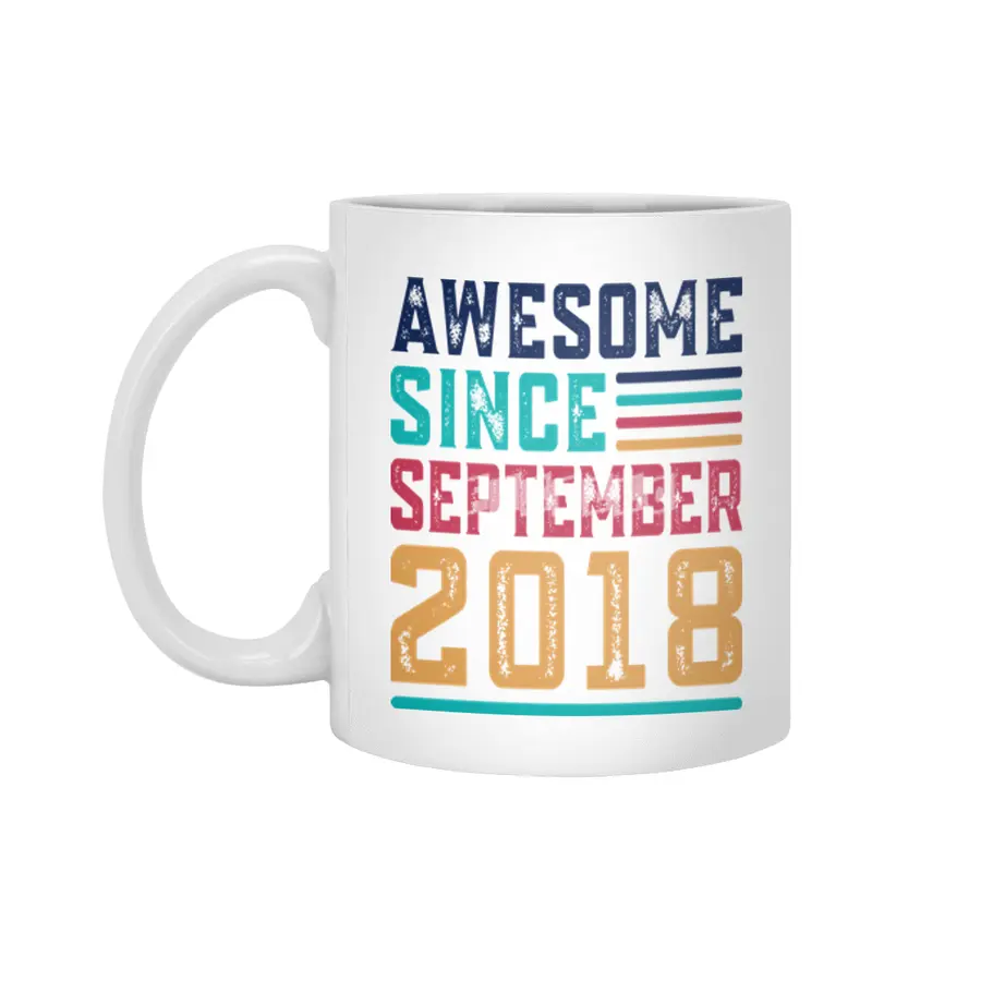 Awesome Since September 2018 Beyaz Kupa