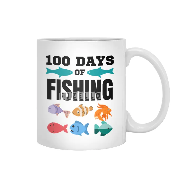 100 Days Of Fishing Beyaz Kupa