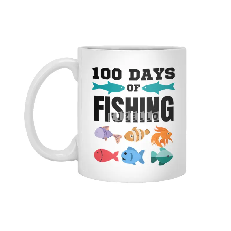 100 Days Of Fishing Beyaz Kupa
