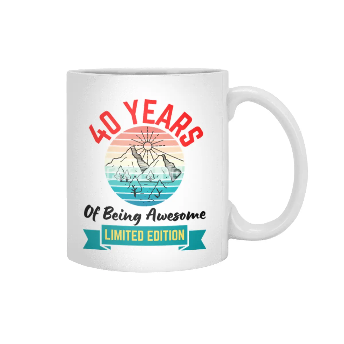 40 Years of Being Awesome. Limited Edition Beyaz Kupa